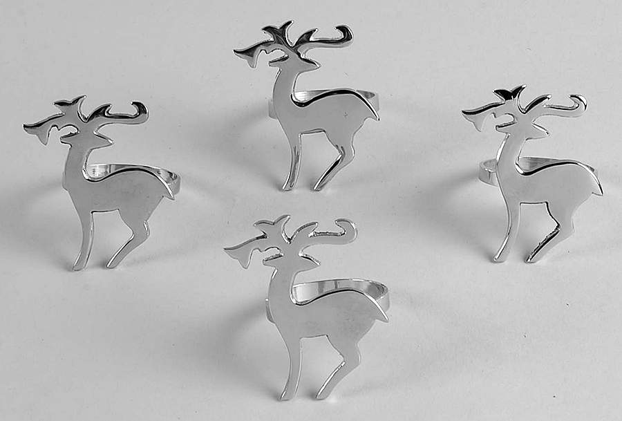Winter Dreams (Silverplate, Hollowware) Napkin Ring - Set of 4 by Mikasa-1