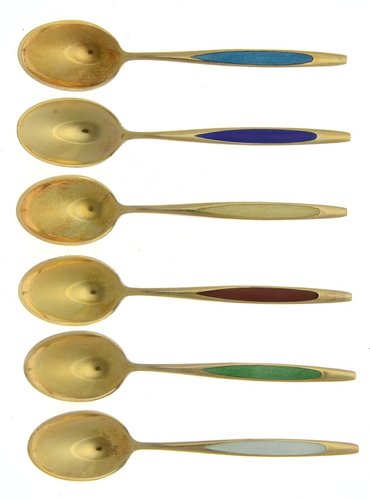 Sterling & Enamel Giftware Enameled Demitasse Spoon - Set of 6 by Meka-1