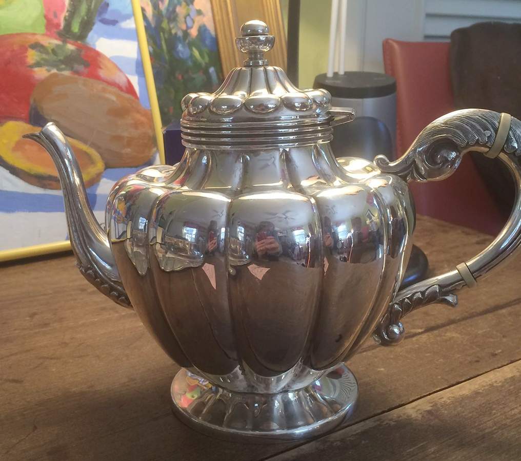 2093-5 (Sterling, Hollowware) Teapot by Maciel-1