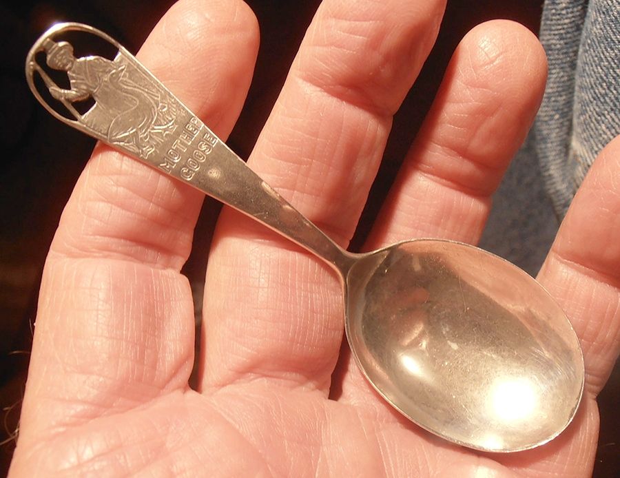 Mother Goose (Sterling) Straight Handle Baby Spoon by Manchester-1