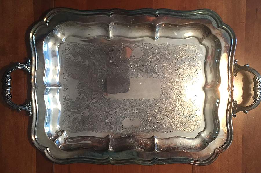 931417 (Silverplate, Hollowware) Large Waiter Tray by Middletown Silver Co-1