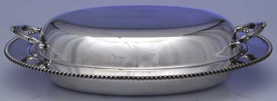 D-628 (Silverplate, Hollowware) Oval Covered Vegetable by Middletown Silver Co-1