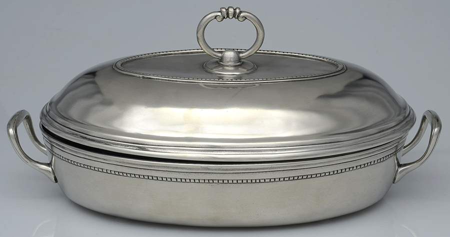 Toscana (Pewter, Hollowware) 2.5 Quart Oval Casserole by Match Pewter-1