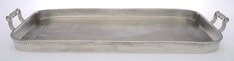 Gallery (Pewter, Hollowware) 21" Rectangular Handled Tray by Match Pewter-1