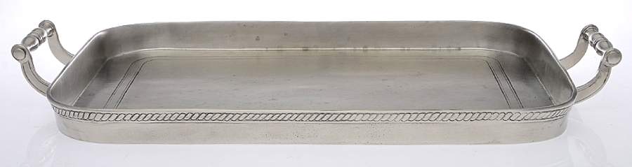 Gallery (Pewter, Hollowware) 17" Handled Rectangular Tray by Match Pewter-1