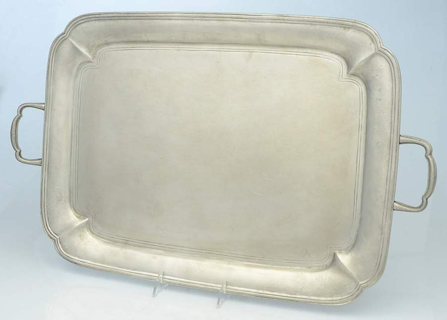 Parma (Pewter, Hollowware) 20" Rectangular Handled Tray by Match Pewter-1