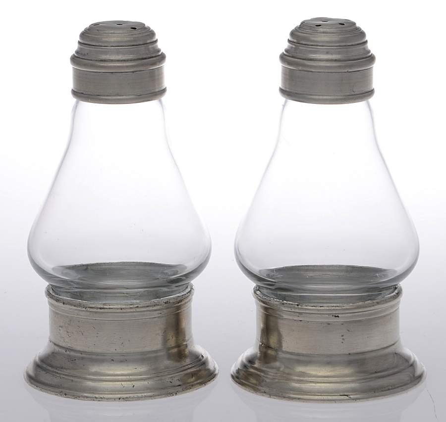 Siena (Pewter, Hollowware) Salt and Pepper Set by Match Pewter-1