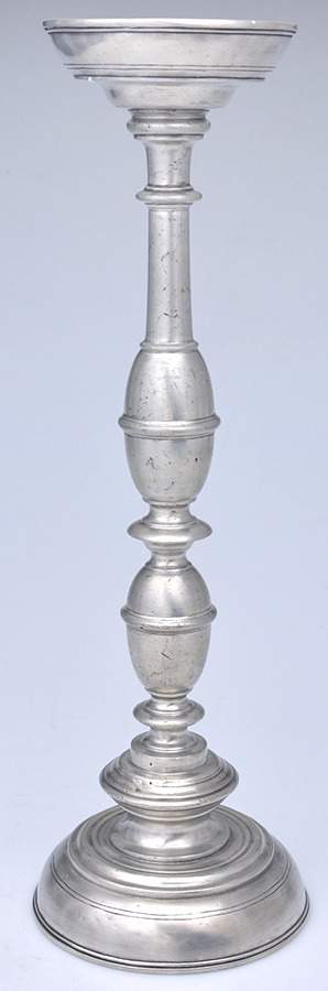 Siena (Pewter, Hollowware) Pillar Candlestick by Match Pewter-1