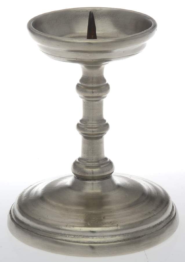 Iron Spike (Pewter, Hollowware) 5" Pillar Candleholder by Match Pewter-1