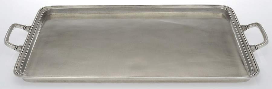 Pewter Hollowware 17" Handled Rectangular Tray by Match Pewter-1