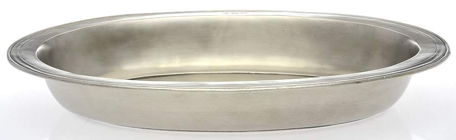 Pewter Hollowware 17" Oval Bowl by Match Pewter-1
