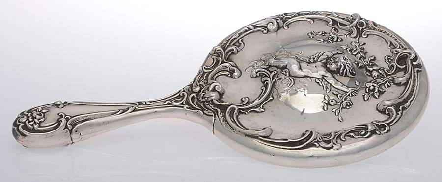 15000 (Sterling, Hollowware) Mirror with Handle by Mauser-1