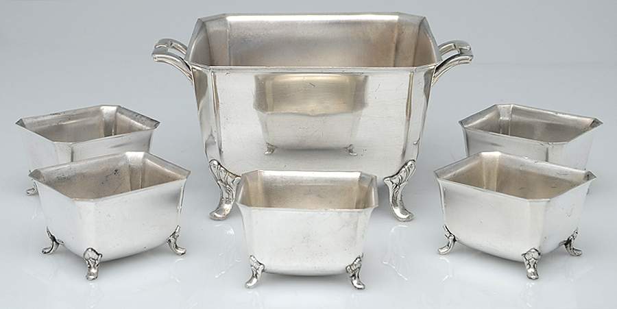 650 (Silverplate, Hollowware) (6 Pc) Nut Set (1 Master & 5 Individual) by Meriden Britannia -1