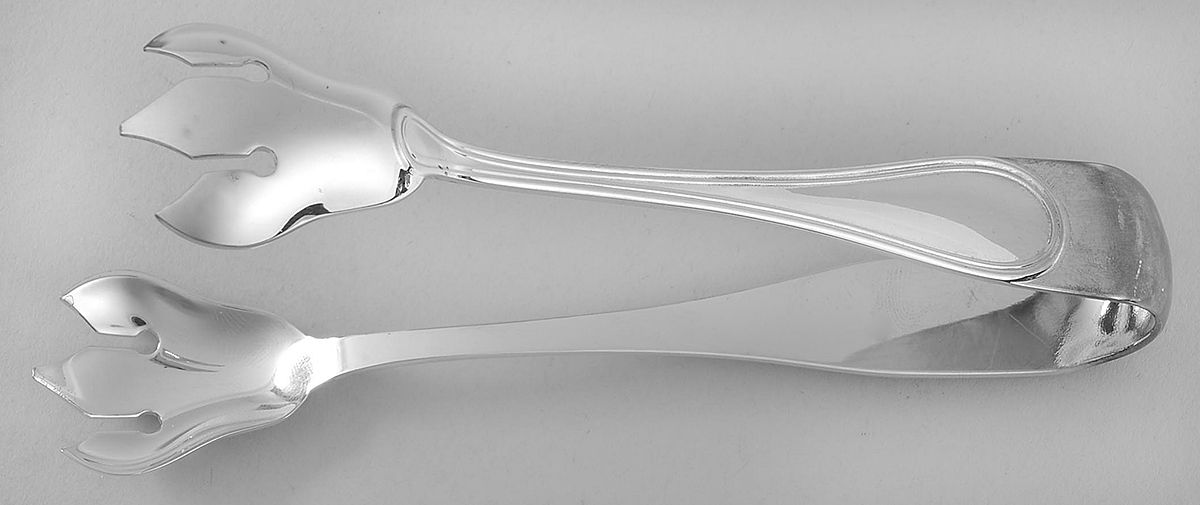 Inglese (Silverplate) Sugar Tongs by Michael C Fina-1