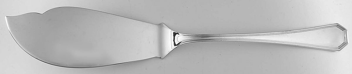 Ottagonale (Silverplate) Large Solid Fish Serving Knife by Michael C Fina-1