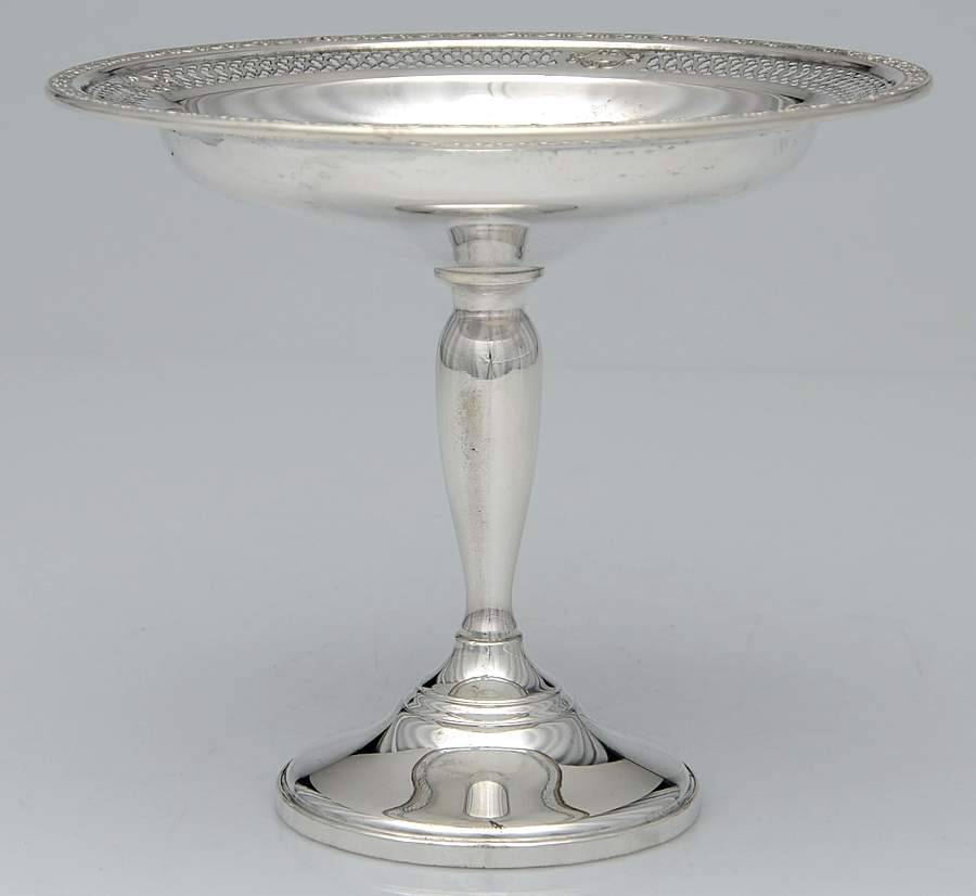 668 (Sterling, Hollowware) Weighted Round Compote (Height X Width) by Mueck-Cary-1