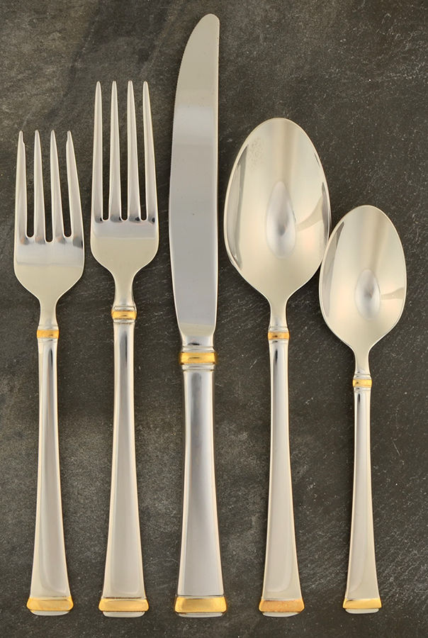 Harmony (Gold Accent, Stainless) 5 Piece Place Setting by Mikasa-1