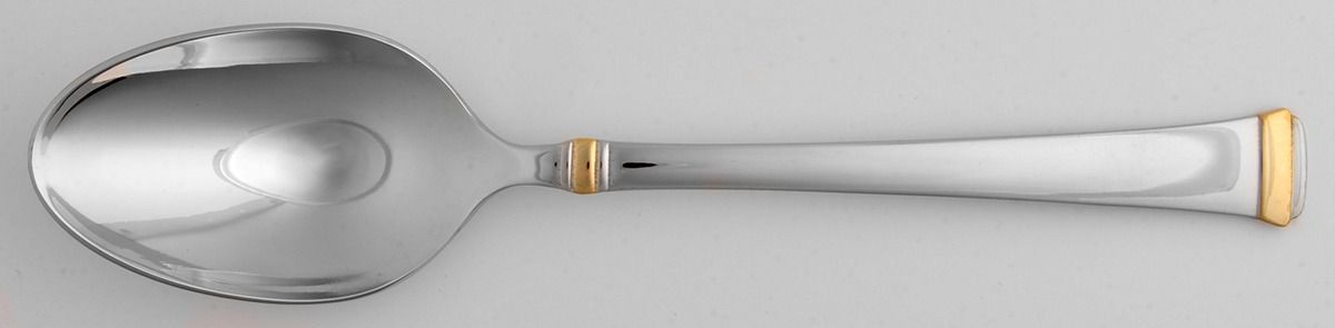 Harmony (Gold Accent, Stainless) Tablespoon (Serving Spoon) by Mikasa-1