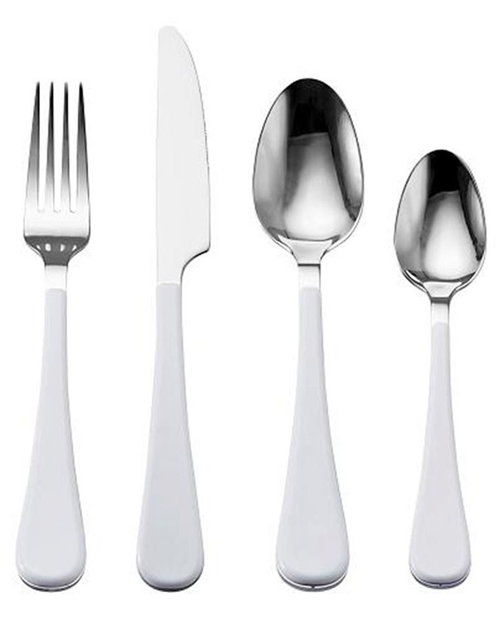 White Handle (Stainless) Fork by Mikasa-1