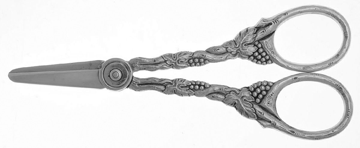Silverplate Flatware Grape Shears with Hollow Handle by Mema-1