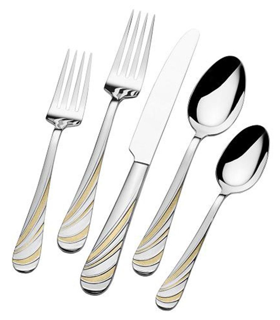Swirl Gold Accent (Stainless) Fork by Mikasa-1