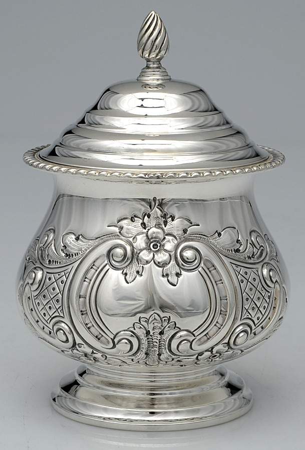 225 (Sterling, Hollowware) Sugar Bowl & Lid by Michael C Fina-1
