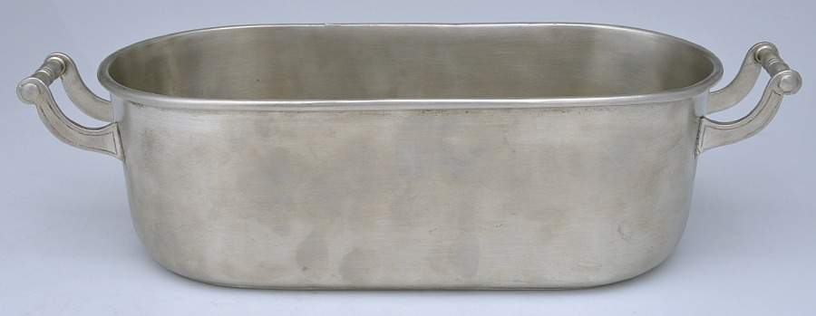 MHX1(Pewter, Hollowware) Oval Planter with Handles by Match Pewter-1