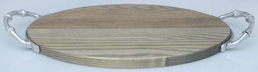 Bamboo (Aluminum, Hollowware) Wood Cheese Board by Mariposa-1