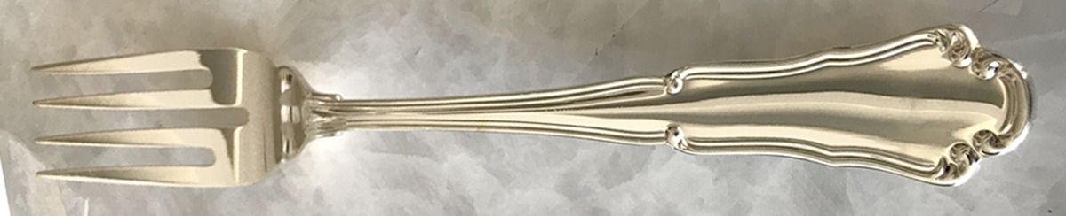 Barocco (Sterling) Individual Salad Fork by Michael C Fina-1