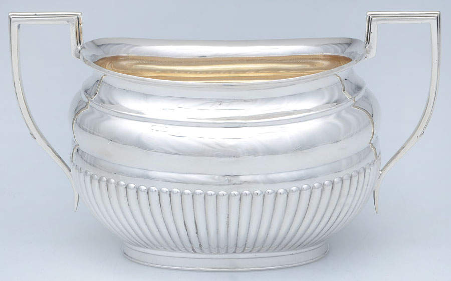 4030 (Silverplate, Hollowware) Silverplate Open Sugar Bowl by Maple & Co (England)-1