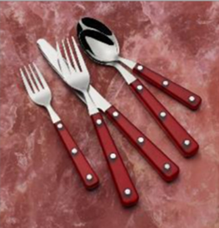 Red (Stainless) Fork by Mikasa-1
