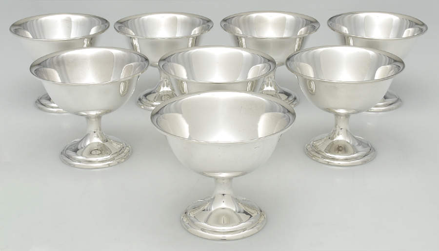 5 (Sterling, Hollowware) Champagne/Sherbet - Set of 8 by Matthews -1