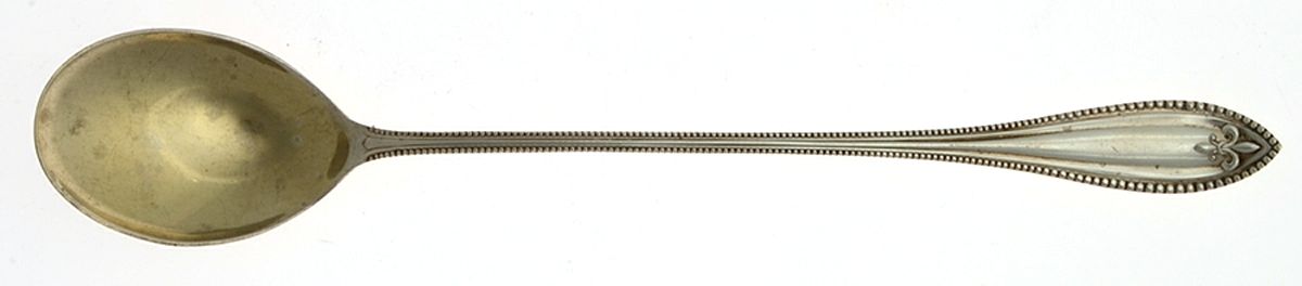 Fleur De Lis (Sterling, 1905) Long Handle Chocolate Muddler Spoon by Newburyport-1