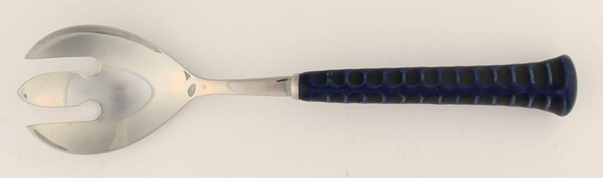 Cobalt Blue (Stainless) Solid Serving Fork by Noritake Silver-1
