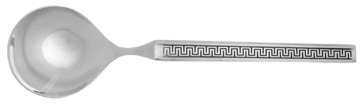 Eros (Stainless) Round Bowl Soup Spoon (Gumbo) by Noritake Silver-1