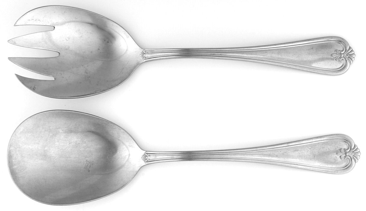 Fairmont-Fairview (Stainless) (2 Pc) Solid Salad Set by Noritake Silver-1