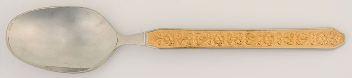 Gold Esperanza (Stainless) Five O'Clock Teaspoon by Noritake Silver-1