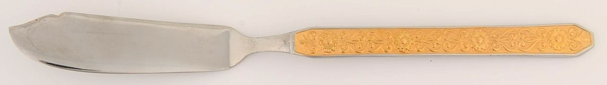 Gold Esperanza (Stainless) Individual Solid Fish Knife by Noritake Silver-1