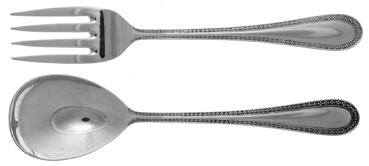 Marquise (Silverplate) Solid Serving Set by Noritake Silver-1