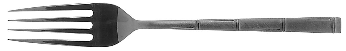 Oriental Melody (Stainless) Medium Solid Cold Meat Serving Fork by Noritake Silver-1