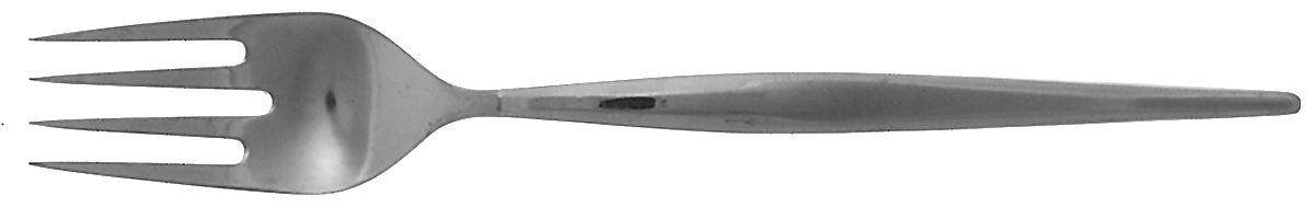 Simplicity (Stainless) Medium Solid Cold Meat Serving Fork by Noritake Silver-1
