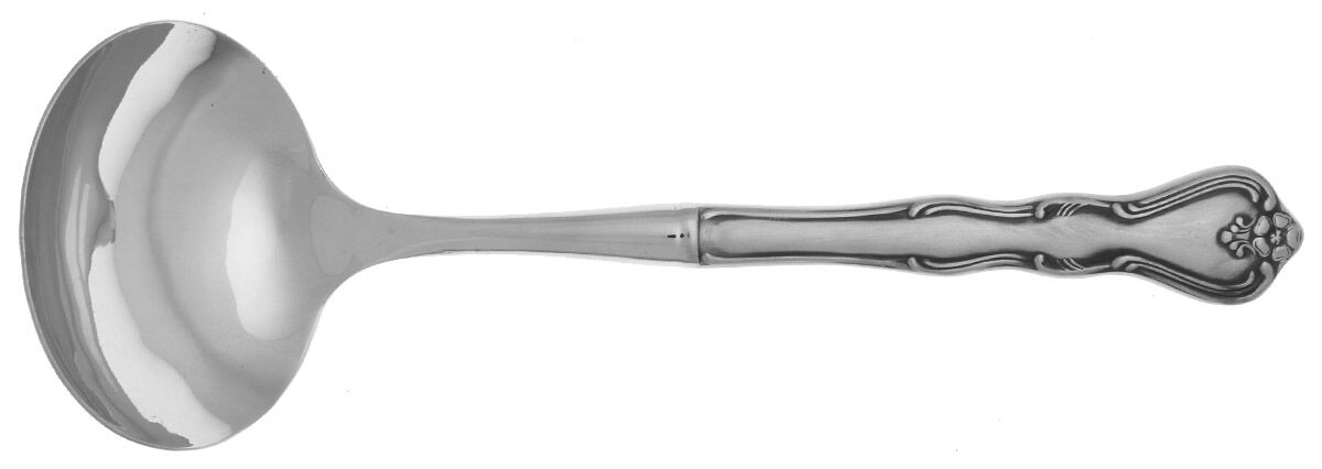 Sylvia (Stainless) Gravy Ladle with No Spout Stainless Bowl HC by Noritake Silver-1