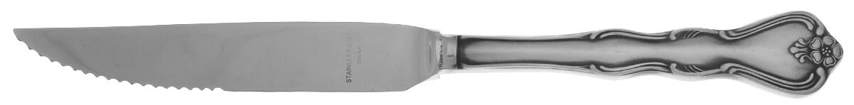 Sylvia (Stainless) Steak Knife Individual Hollow, Serrate HC by Noritake Silver-1