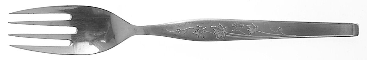 Wild Ivy (Stainless) Medium Solid Cold Meat Serving Fork by Noritake Silver-1