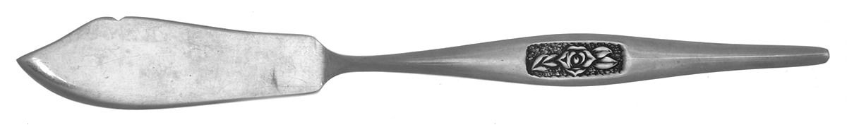 Black Rose (Stainless) Flat Handle Master Butter Knife by Nasco-1