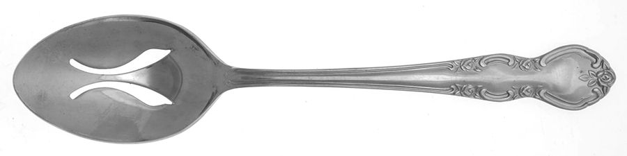 Elizabethan II (Stainless) Pierced Tablespoon (Serving Spoon) by Nasco-1