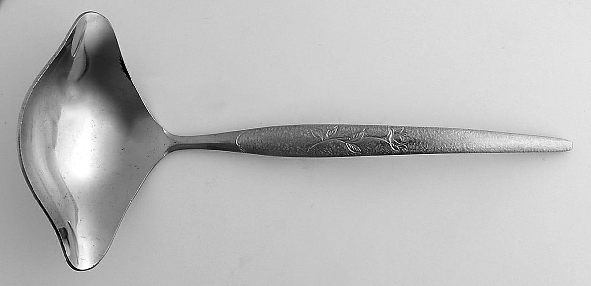 Fleur (Stainless) Solid Gravy Ladle by Nasco-1