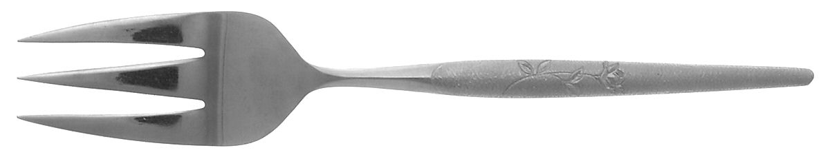 Fleur (Stainless) Medium Solid Cold Meat Serving Fork by Nasco-1