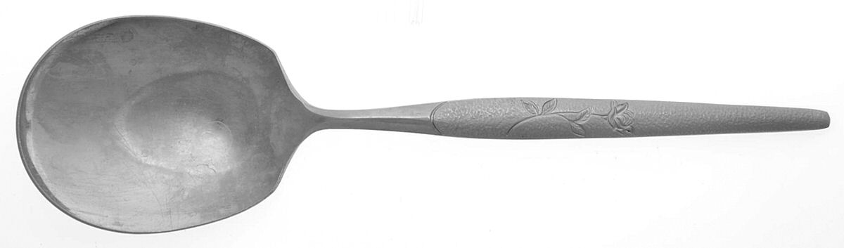 Fleur (Stainless) Solid Smooth Casserole Spoon by Nasco-1