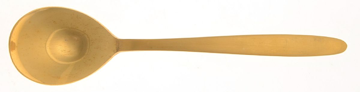 Golden Drama (Gold Electroplate) Place/Oval Soup Spoon by Nasco-1